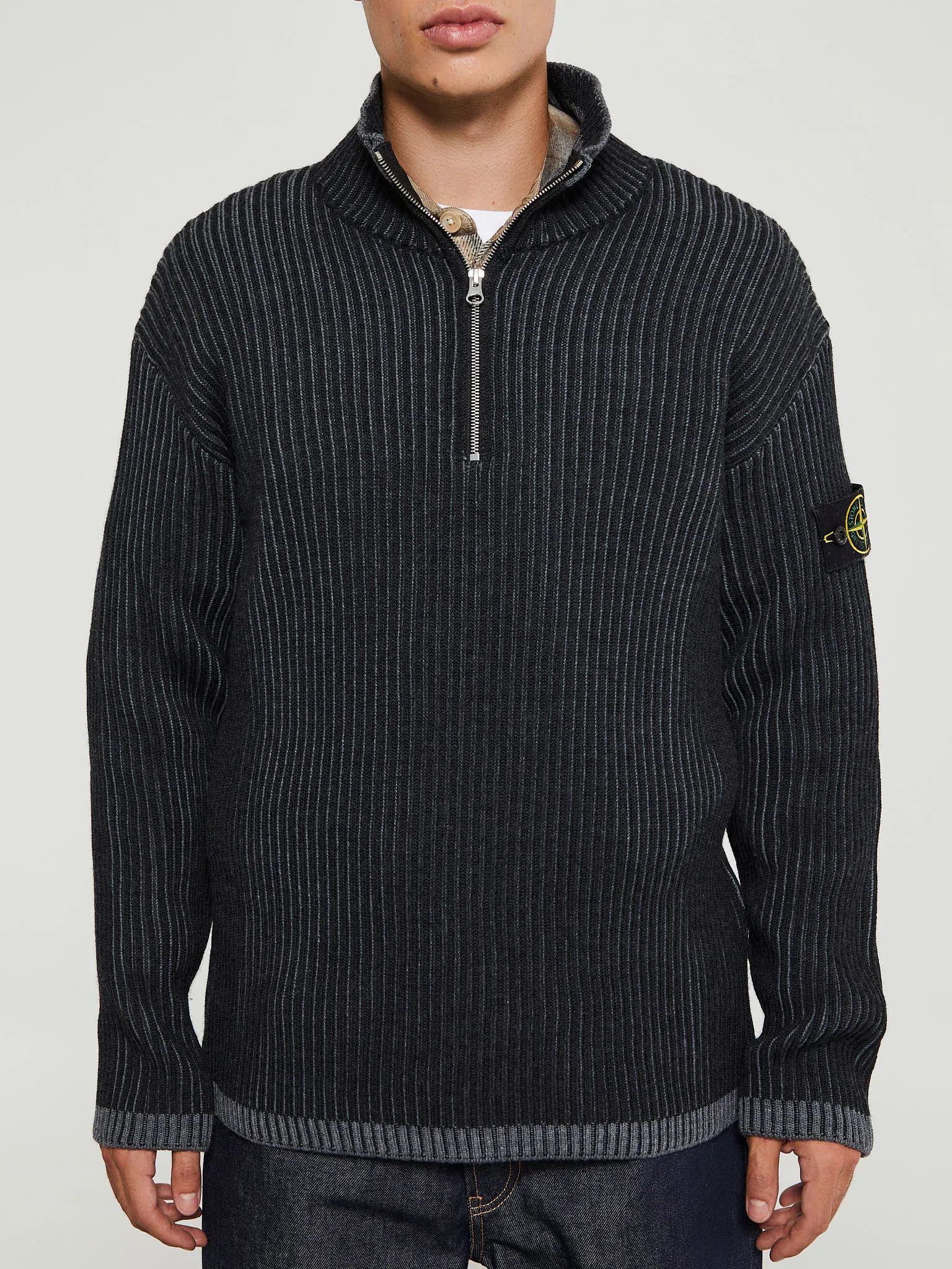 516C1 Maglia RWS Knit in V0M65 Melange Charcoal