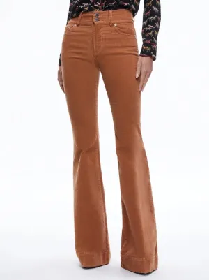 Alice   Olivia Beautiful High Rise Bell in Camel
