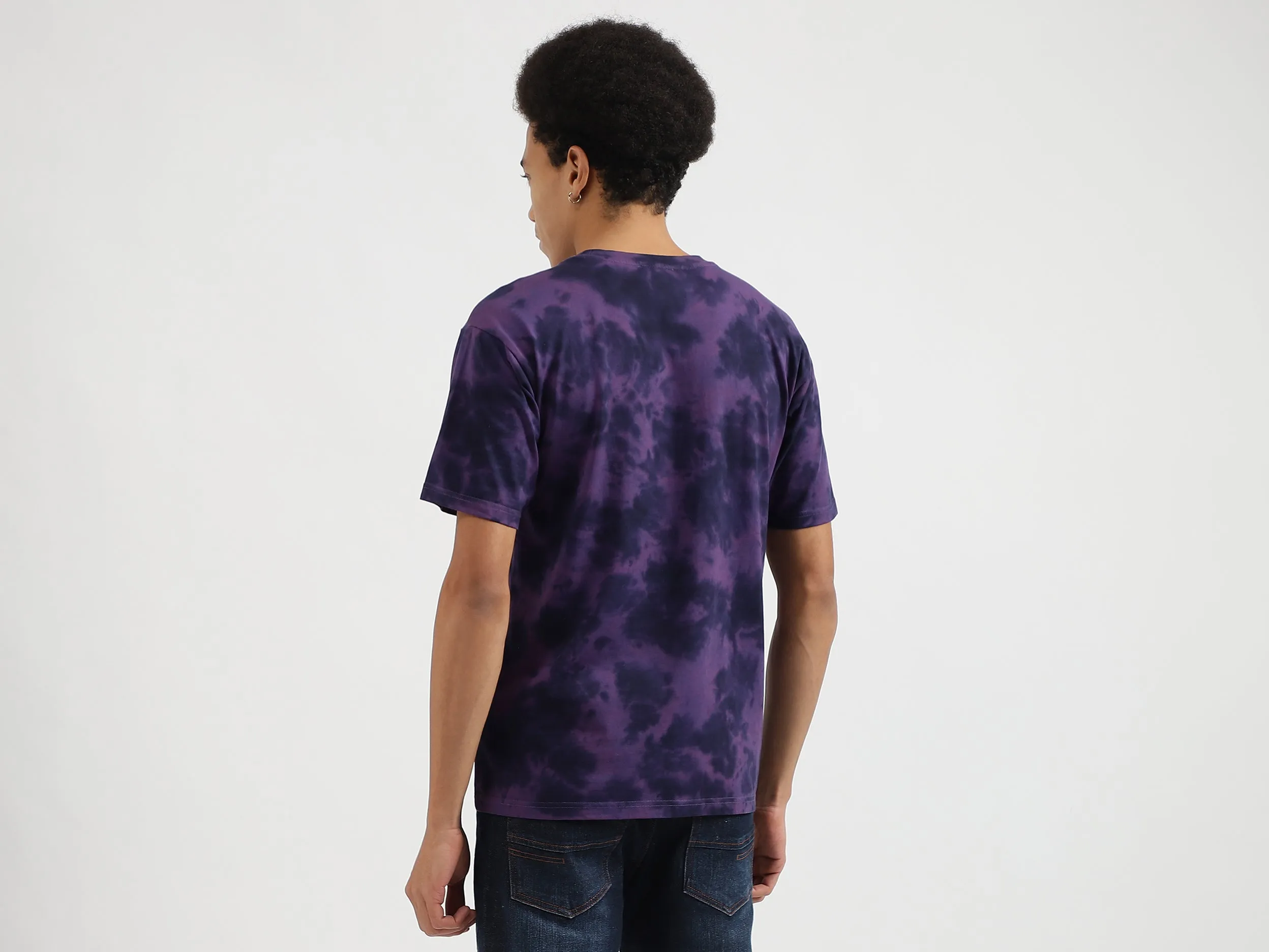 Boxy Fit Round Neck Tie & Dye T-Shirts