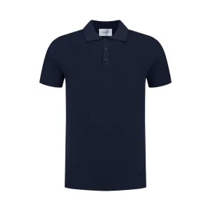 Braided Knitwear Polo Navy