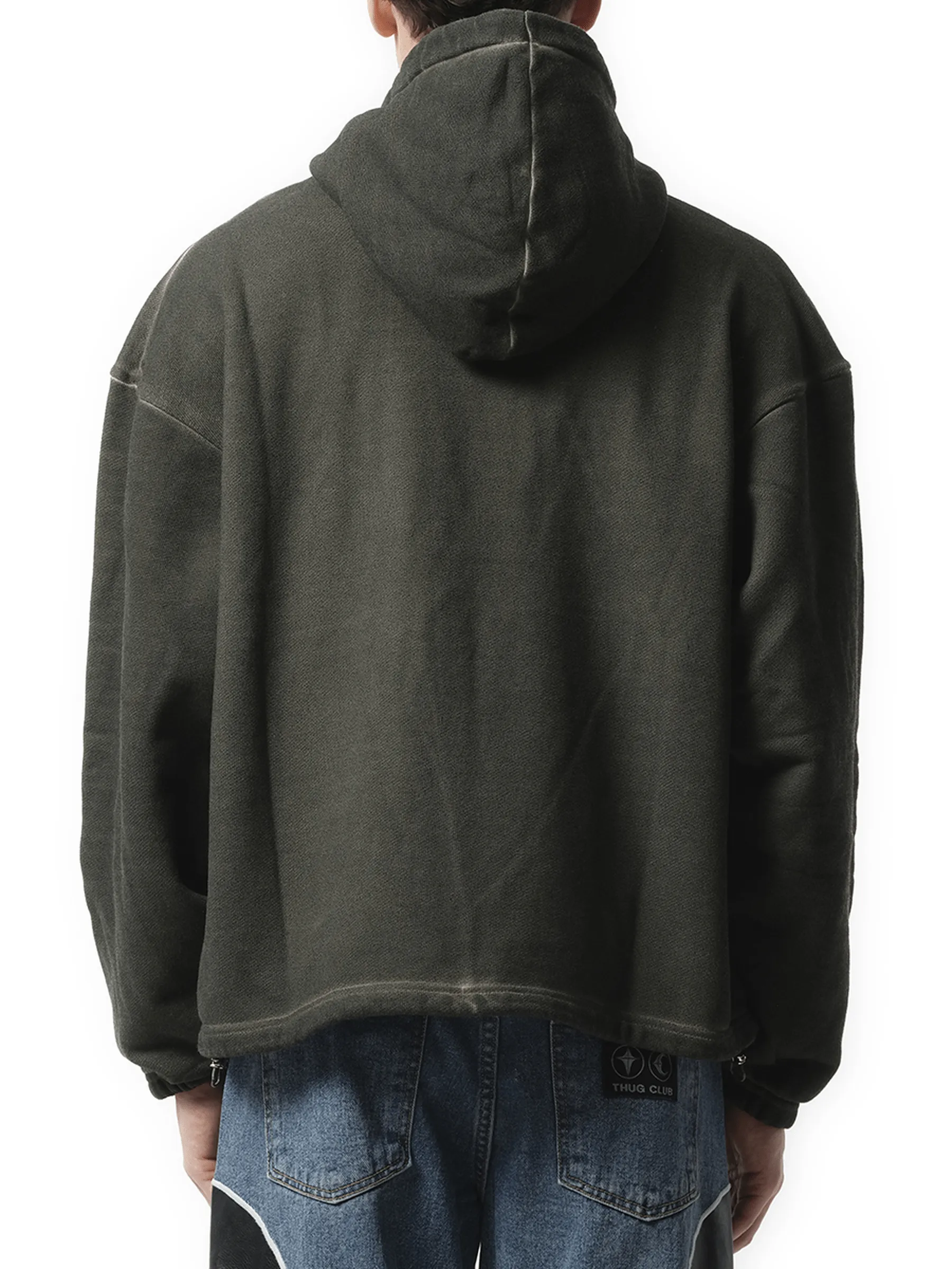 Color Emblem Hoodie in Khaki