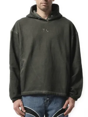 Color Emblem Hoodie in Khaki