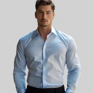 Cotton Button-Up Long Sleeves Dress Shirt