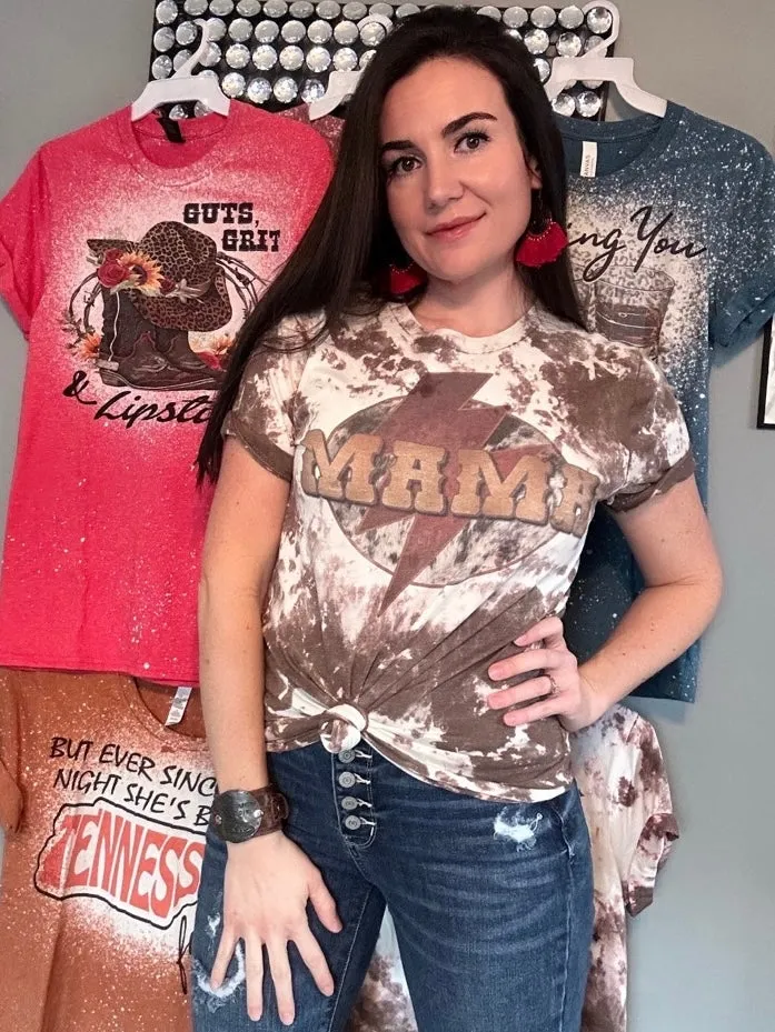 Cowhide Mama Tee ❤️