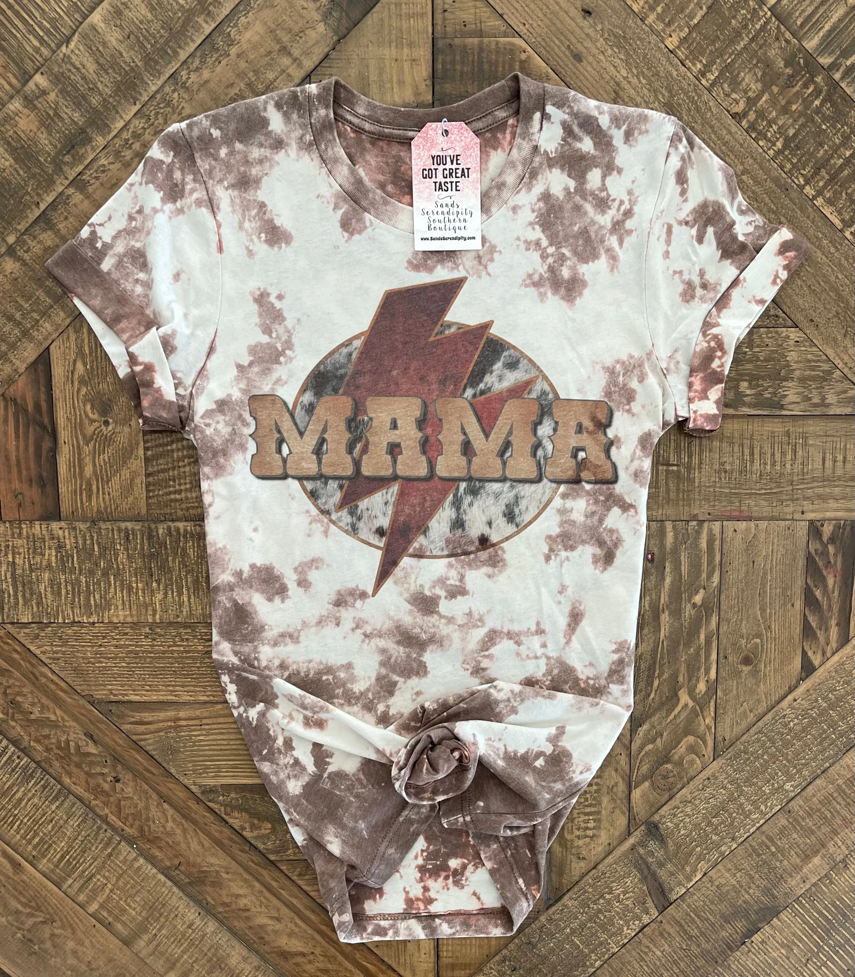 Cowhide Mama Tee ❤️