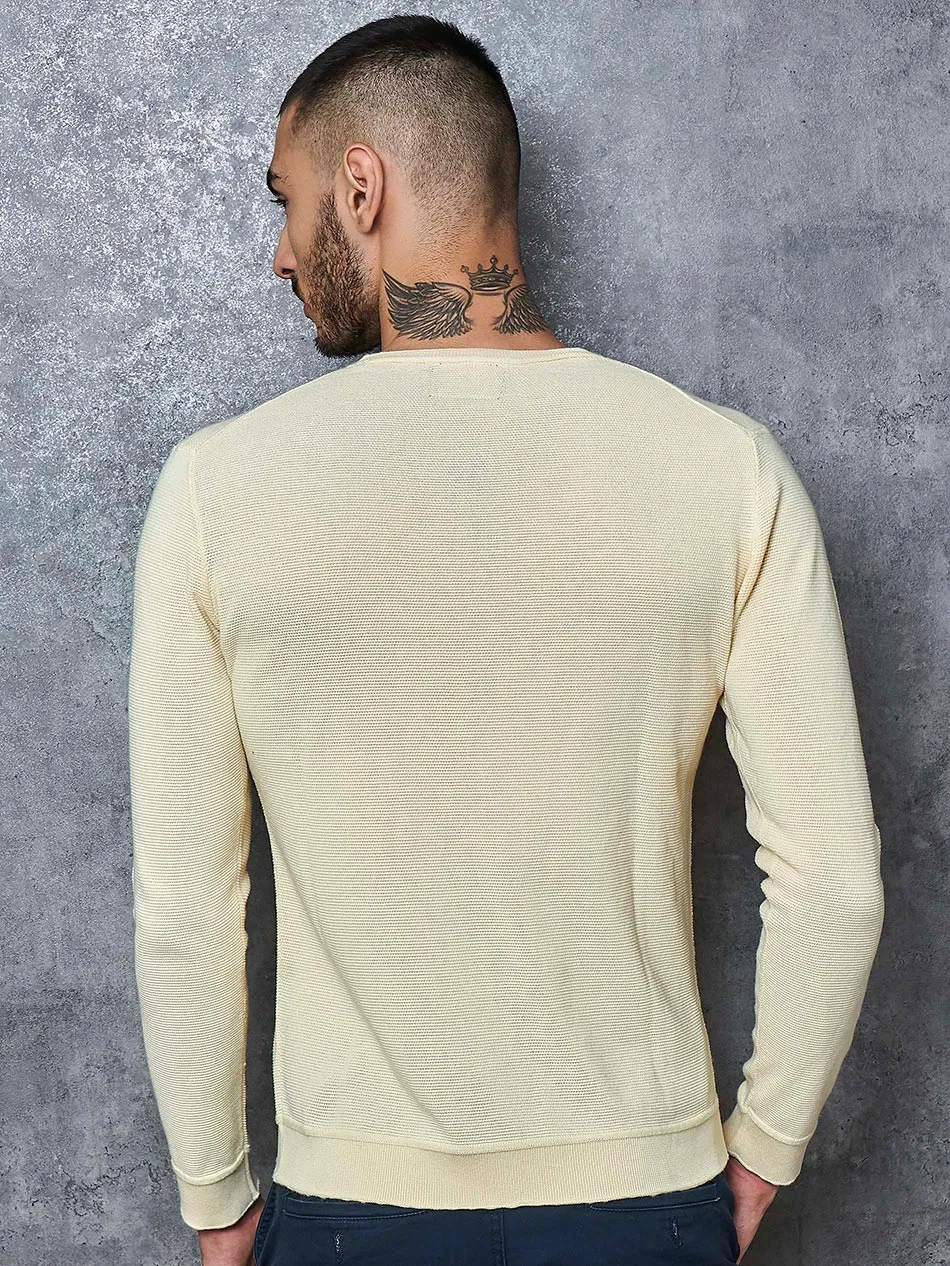 CREAM LONG SLEEVED TEE