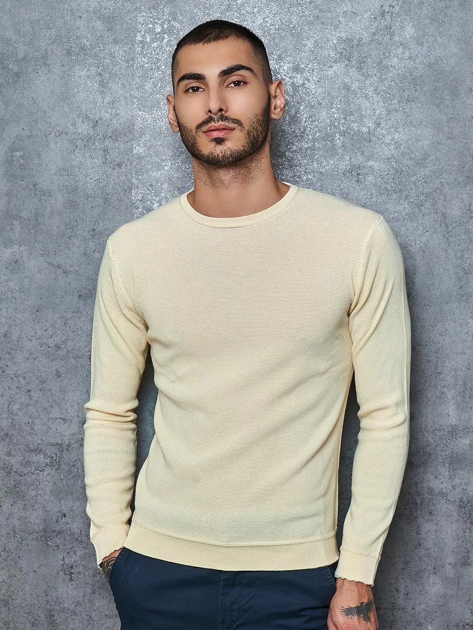CREAM LONG SLEEVED TEE