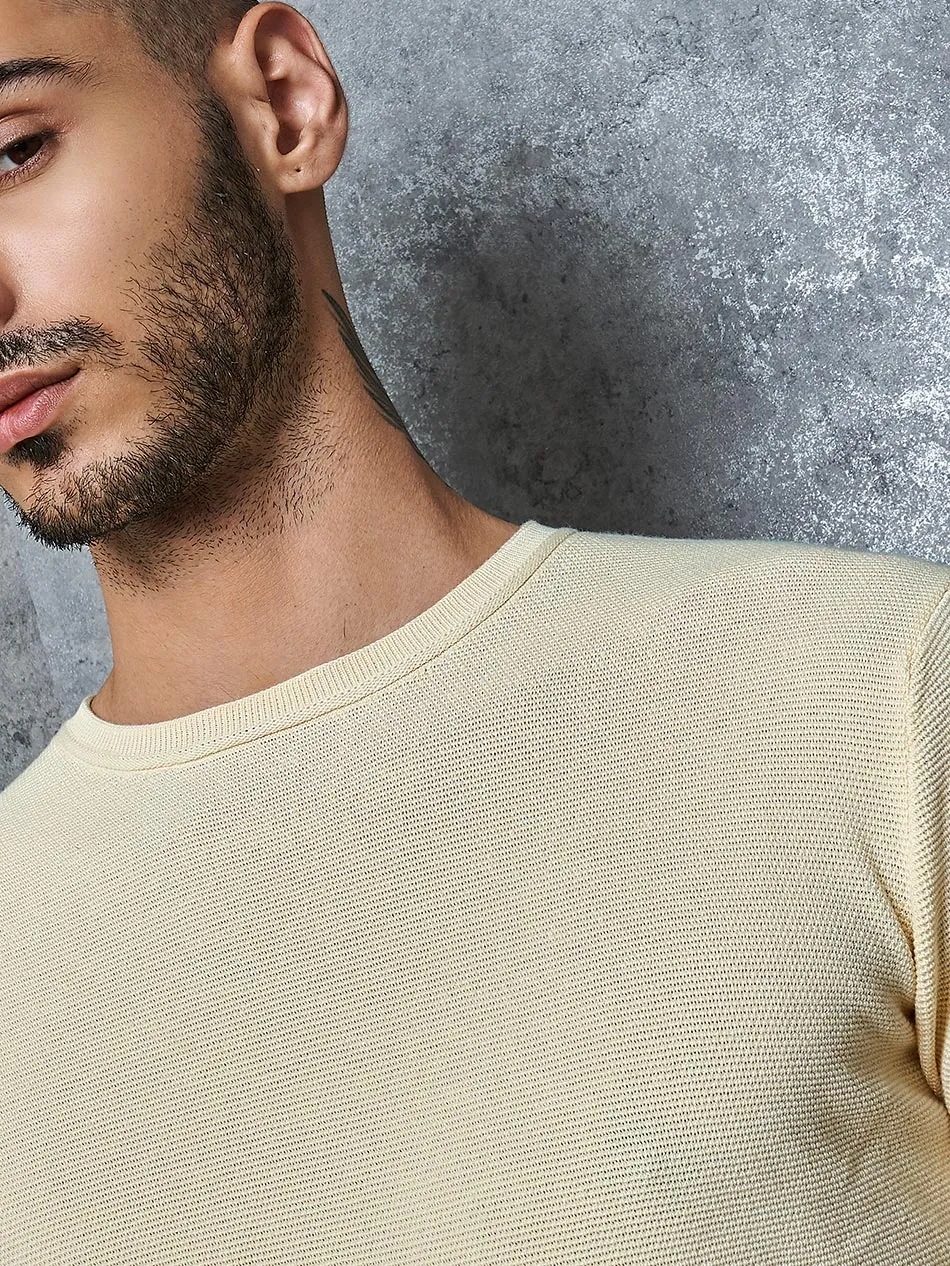 CREAM LONG SLEEVED TEE