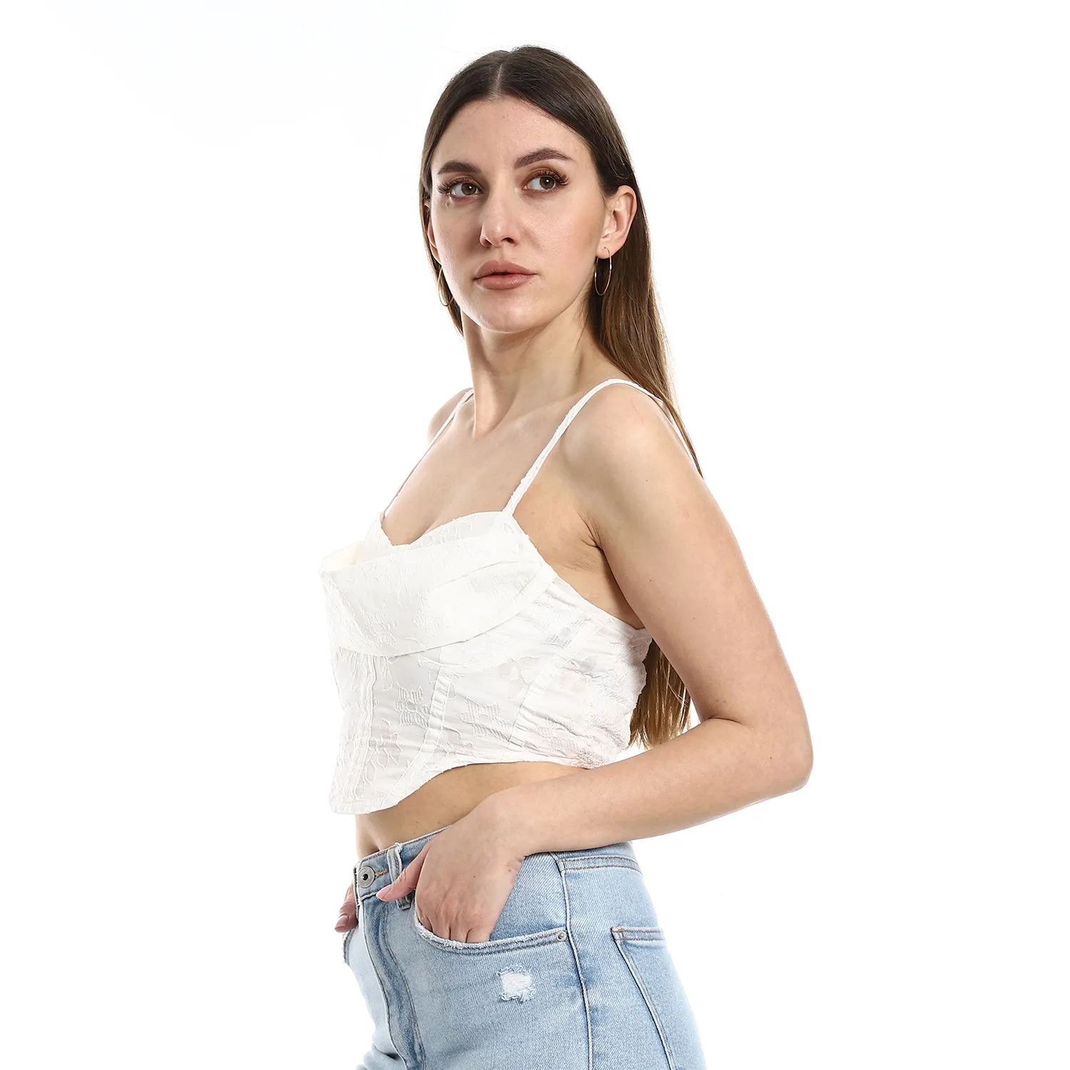 Crop Top With Thin Straps - Merch