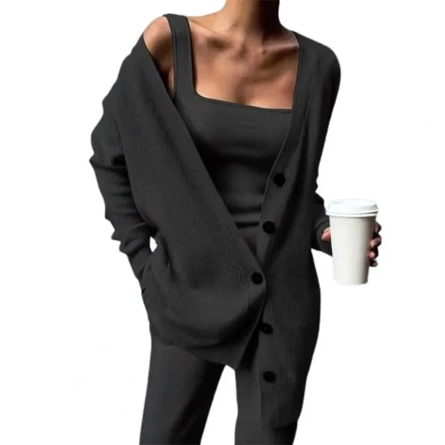 Elegant Three Piece Pants Set