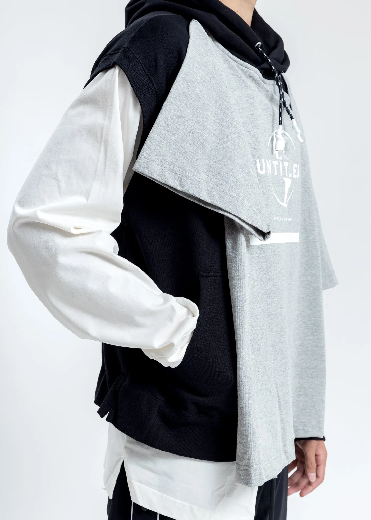 Grey Combined Hoodie