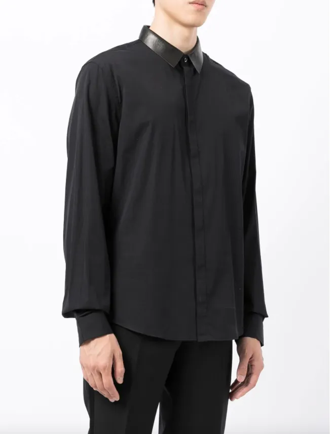 Gucci Leather collar Duke shirt