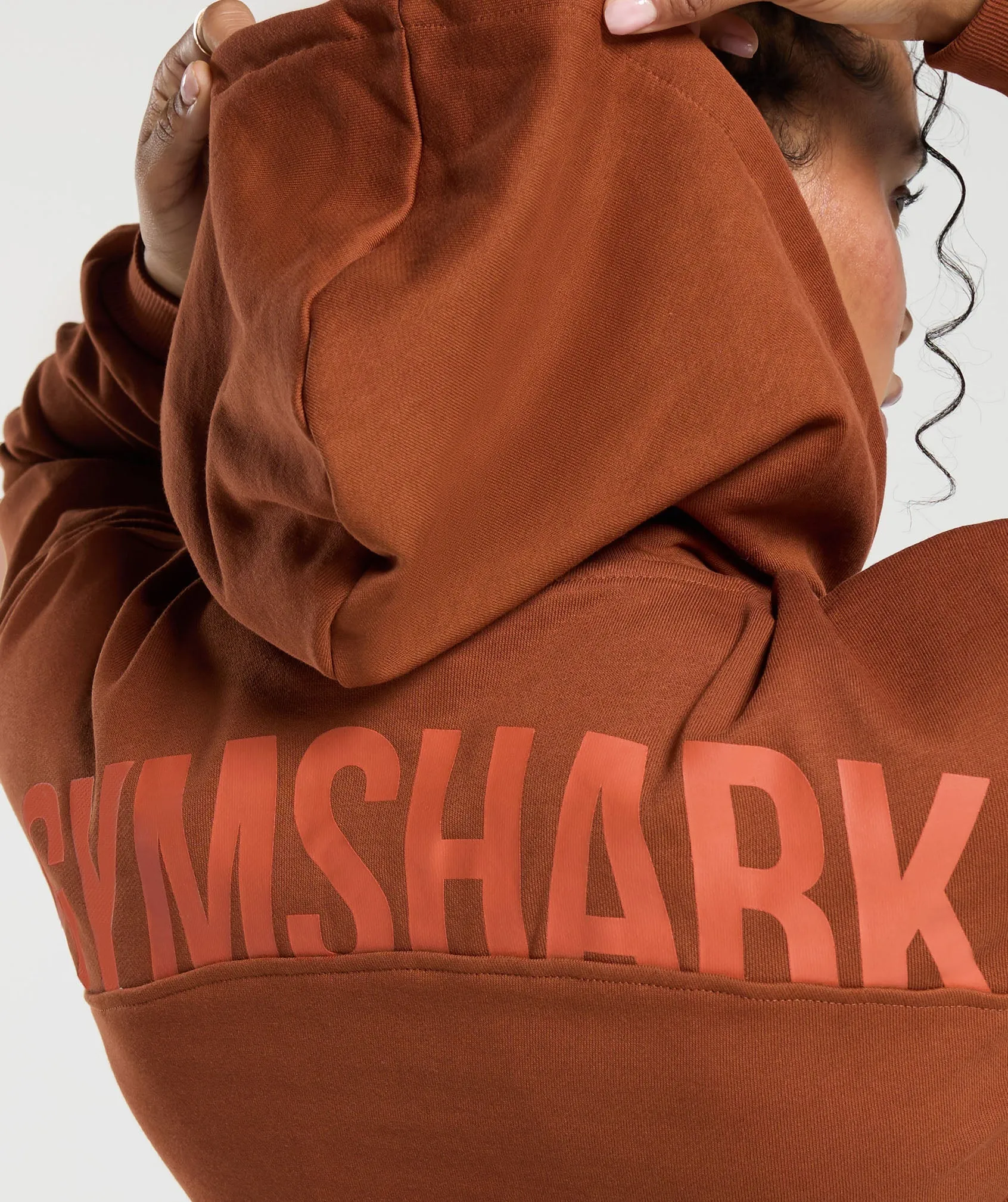 Gymshark Gymshark Power Midi Zip Hoodie - Copper Brown