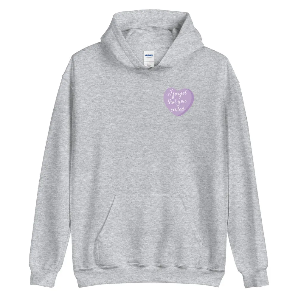 I Forgot That You Existed Candy Heart Hoodie