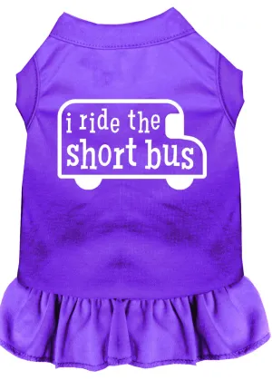 I Ride The Short Bus Screen Print Dress Purple Med