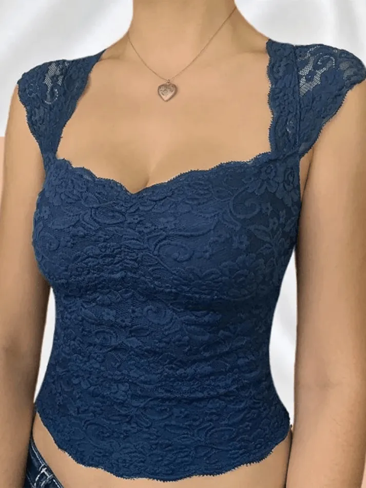 Joskaa Lace Slim Short Sleeve Tee