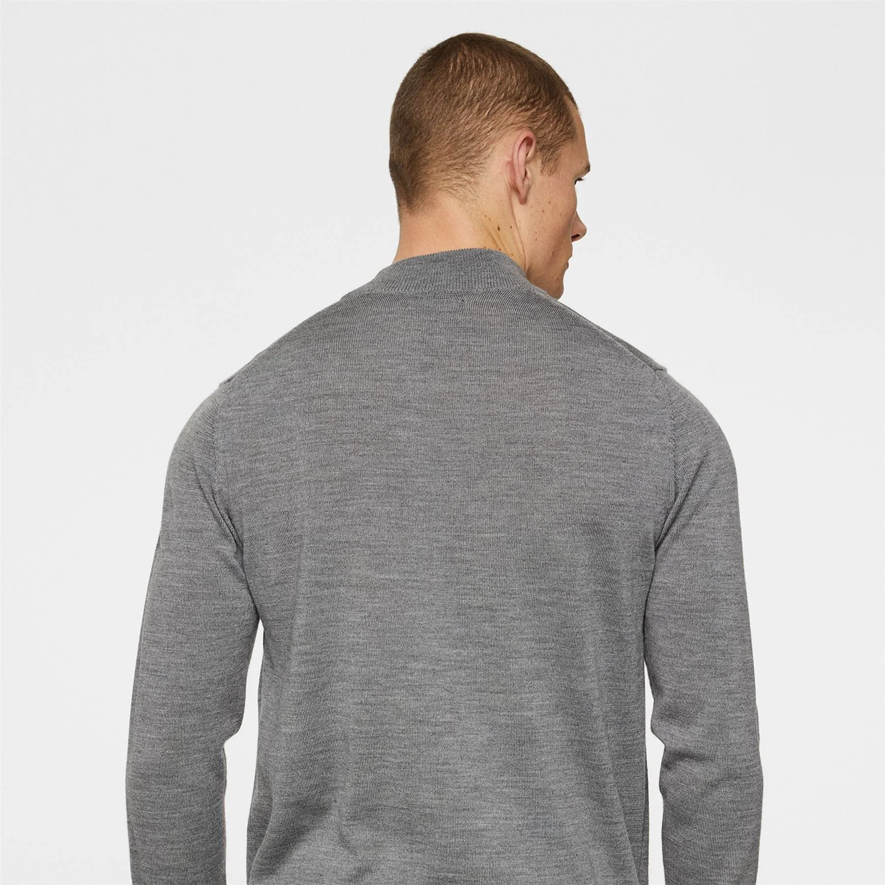 Korman Merino Turtle Neck Knit Mid Grey Melange - AW24