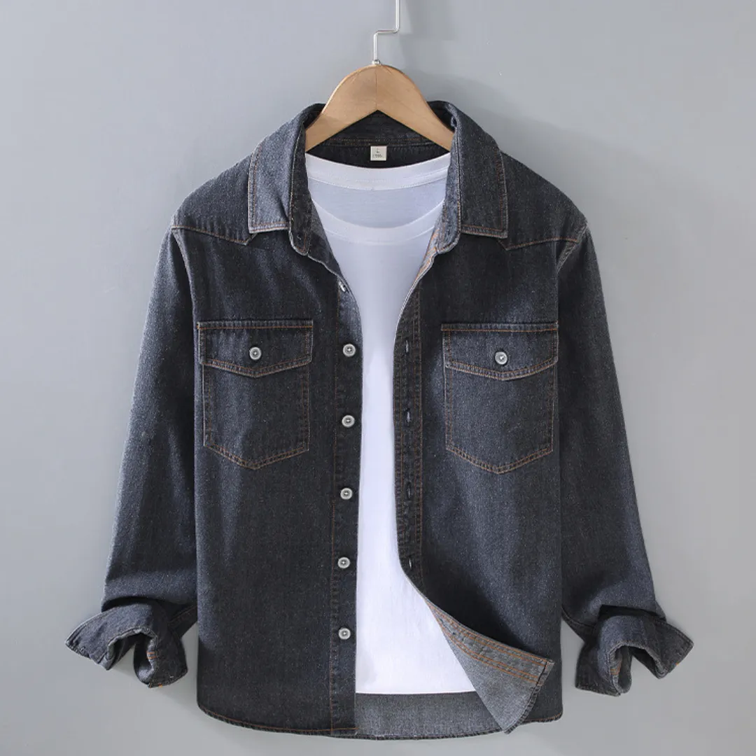 Light Denim Jacket | Black