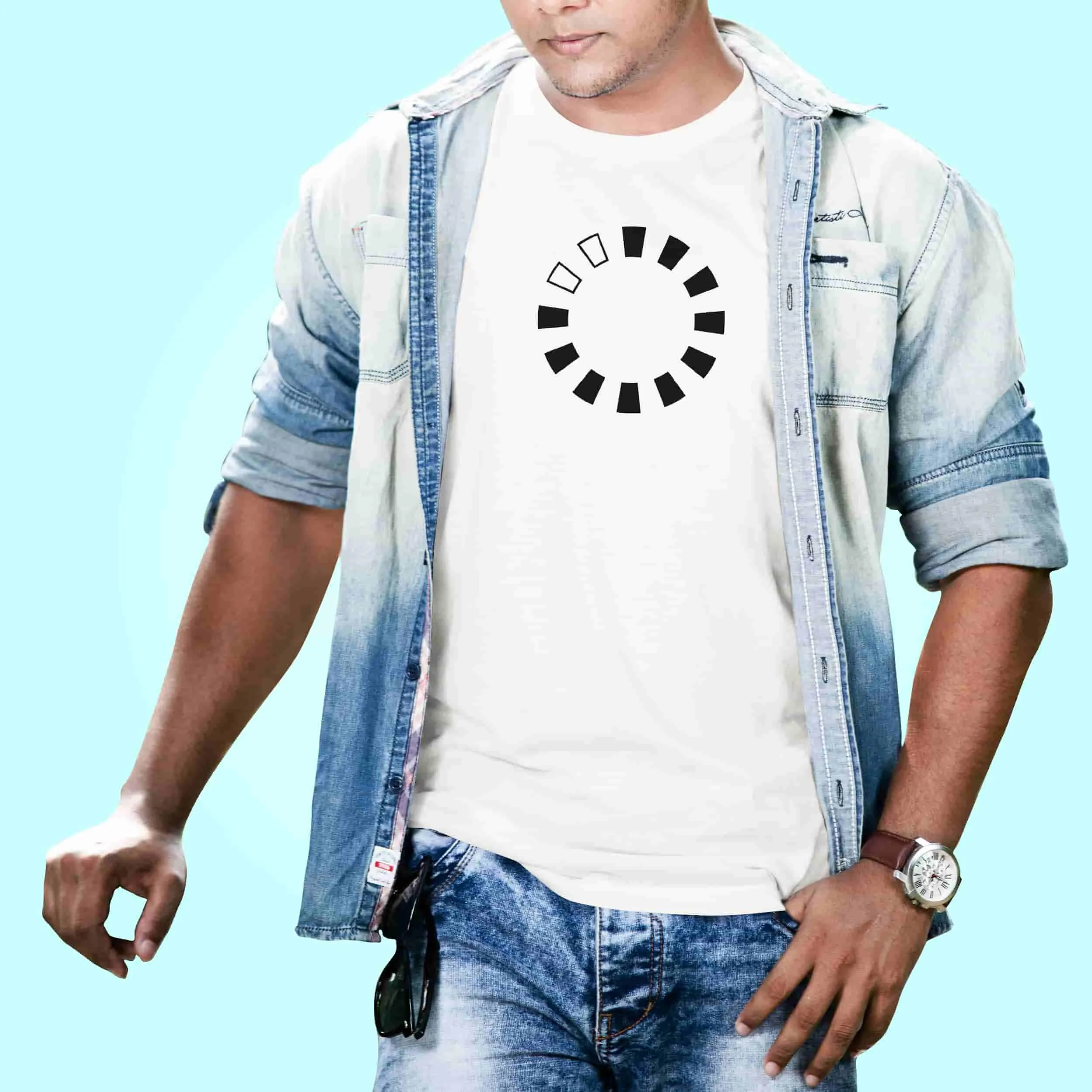 Loading trendy cotton printed T-shirt