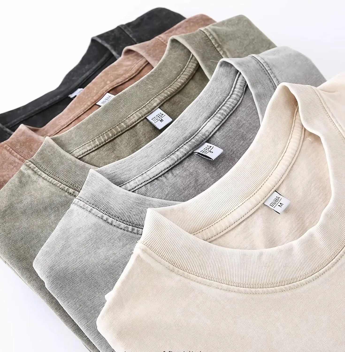 Mens Oversized Tshirts Pack of 4 Cotton Gym Vintage Tees Loose Fit Casual Summer Baggy Washed Unisex Tops LTX002