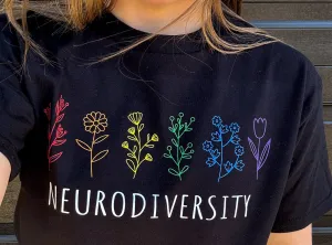 Neurodiversity Flowers Tees: Pre-Order