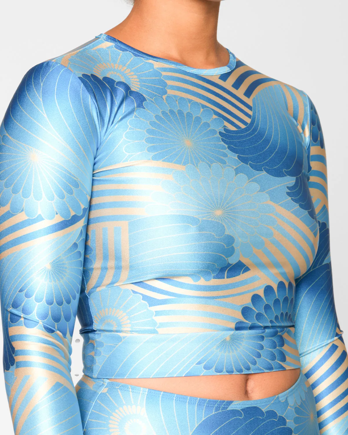 Palomar Crop Top Rashguard - Seaflower
