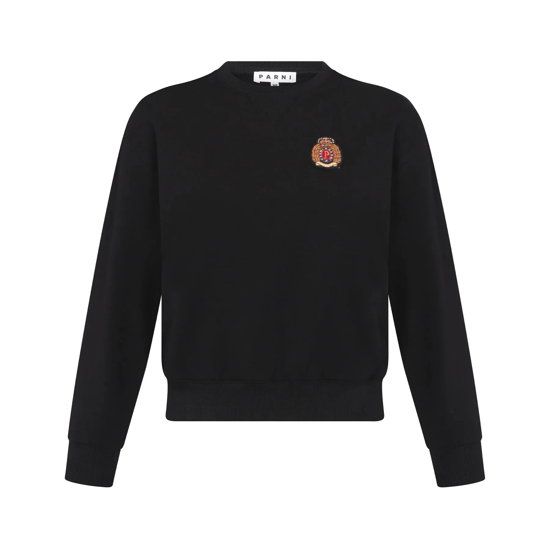 PAR-T398 BLACK EMBLEM SWEATSHIRT