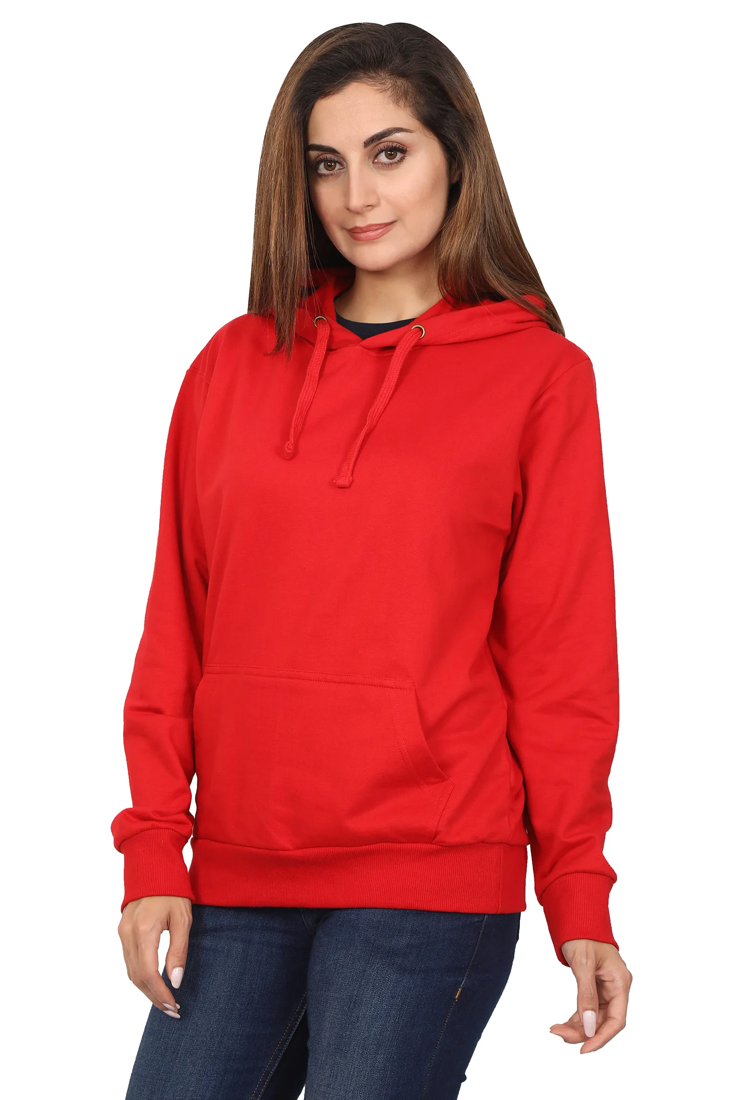 Plain Red Hoodie For Women