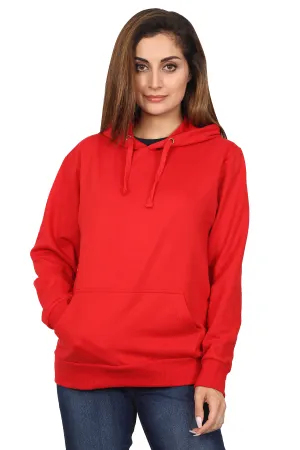 Plain Red Hoodie For Women