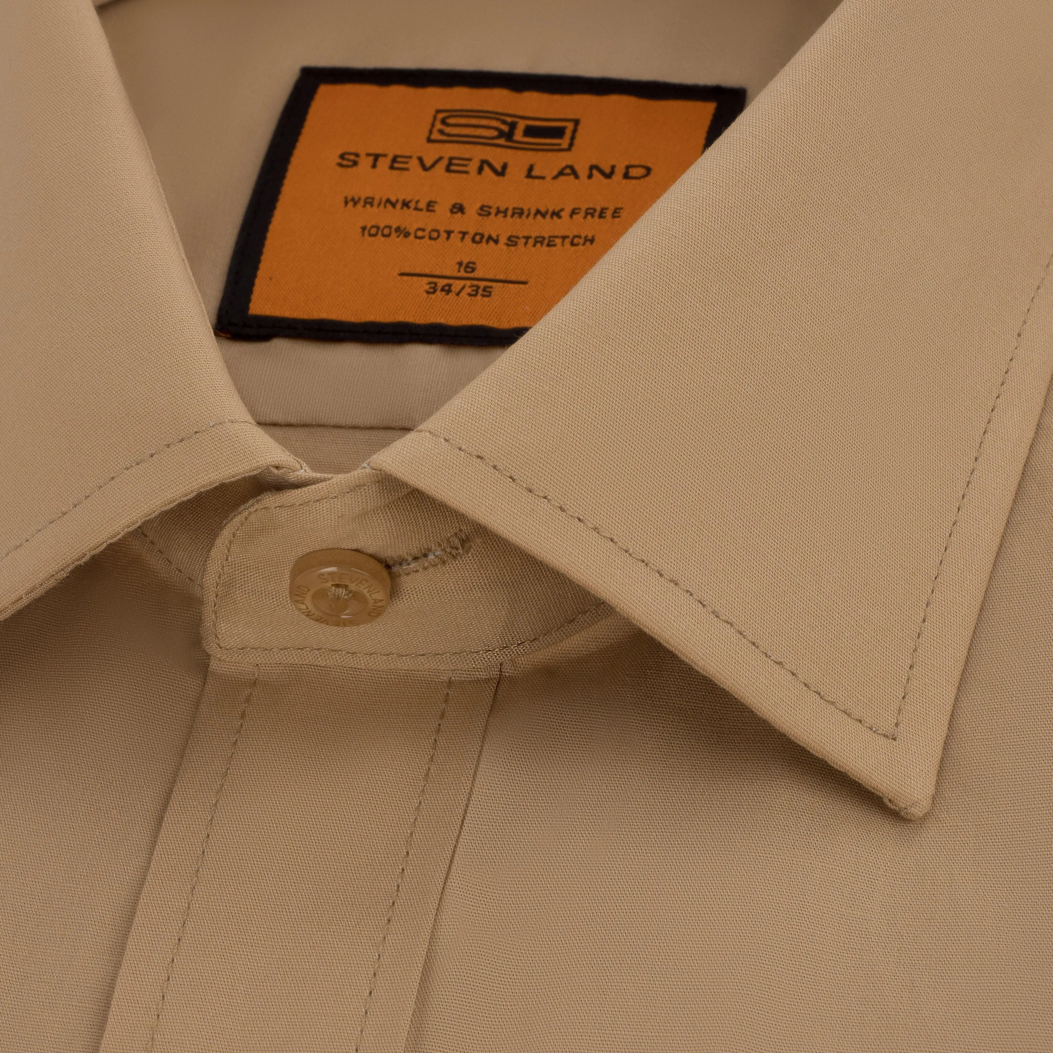 Poplin | French Cuff | 100% Cotton | Khaki