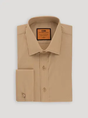 Poplin | French Cuff | 100% Cotton | Khaki