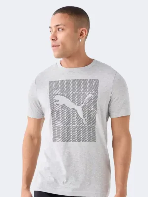 Puma Graphics Wording Men Lifestyle T-Shirt Grey