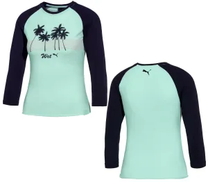 Puma x Rihanna Fenty Bay Raglan Womens Teal Top