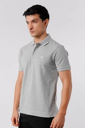 Regular Fit Polo Shirt - Heather Grey