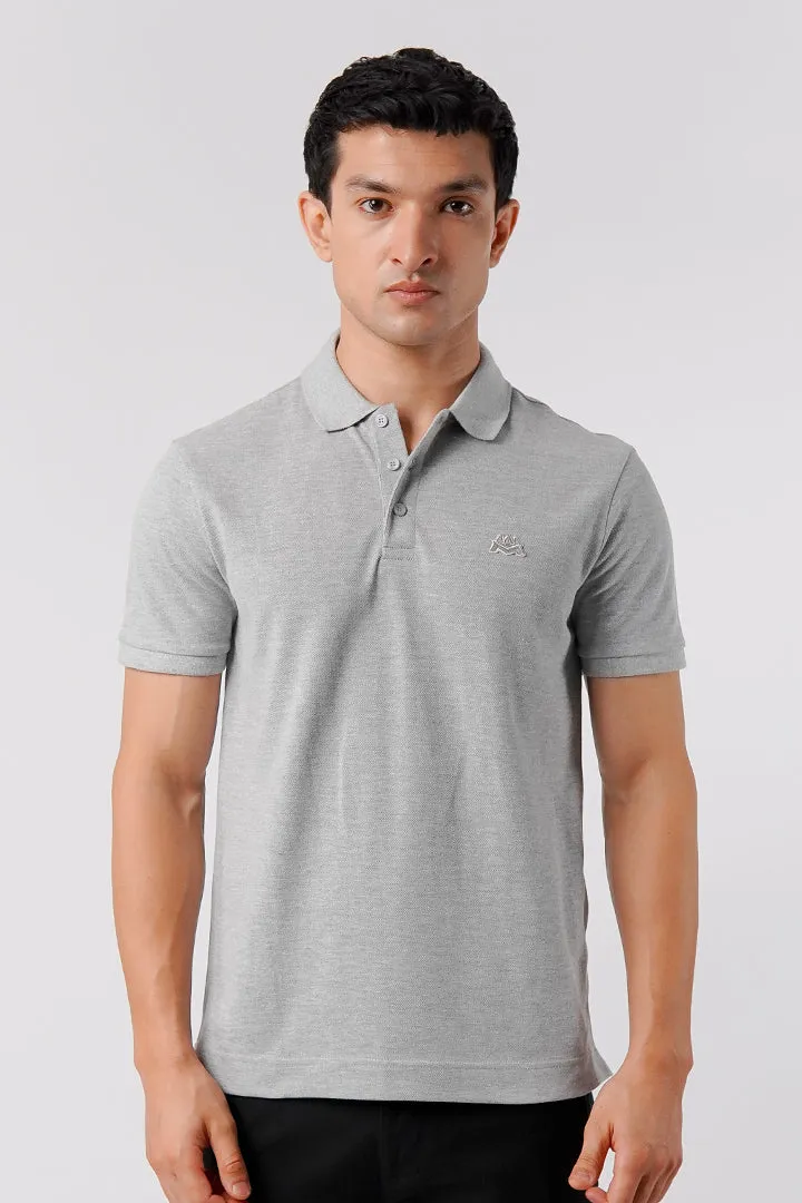 Regular Fit Polo Shirt - Heather Grey