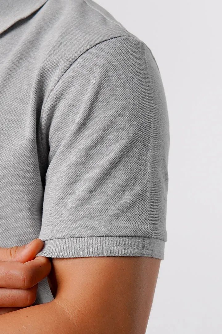 Regular Fit Polo Shirt - Heather Grey