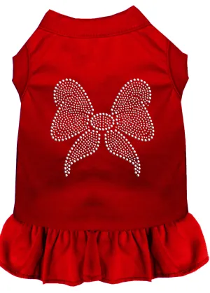 Rhinestone Bow Dress Red Xxl