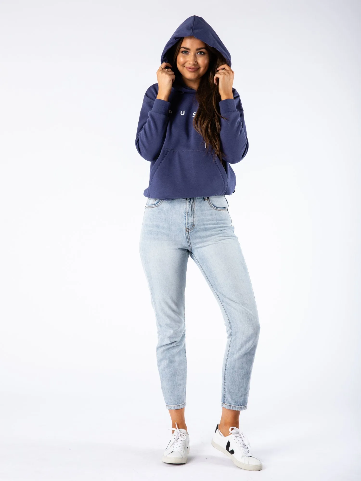 Rusty Essentials Hooded Fleece - Crown Blue