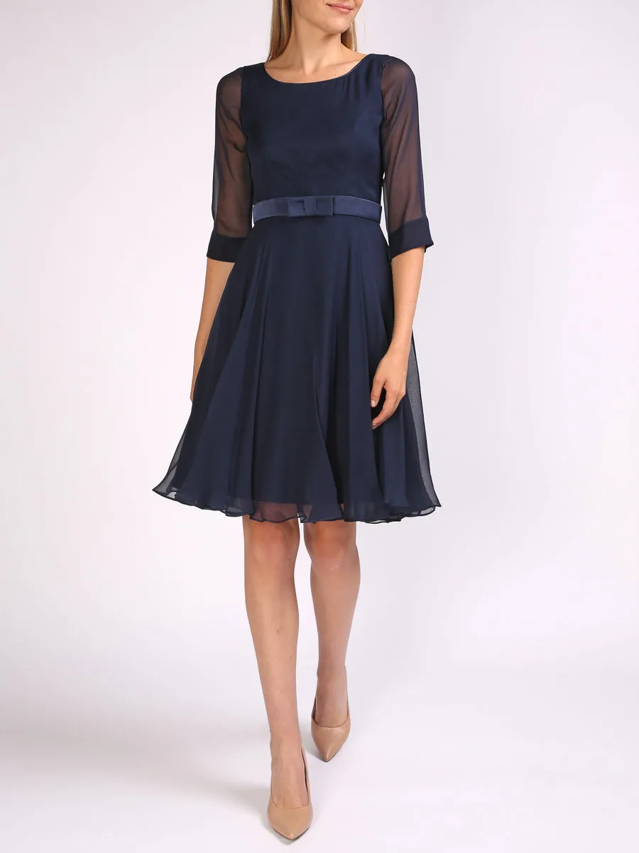 Serena Circle Dress Midnight Silk Georgette