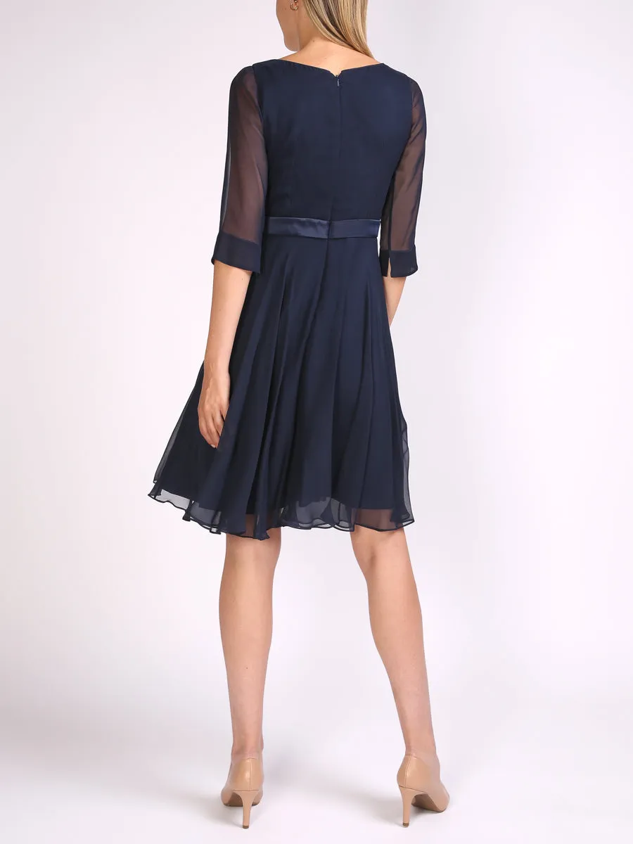 Serena Circle Dress Midnight Silk Georgette
