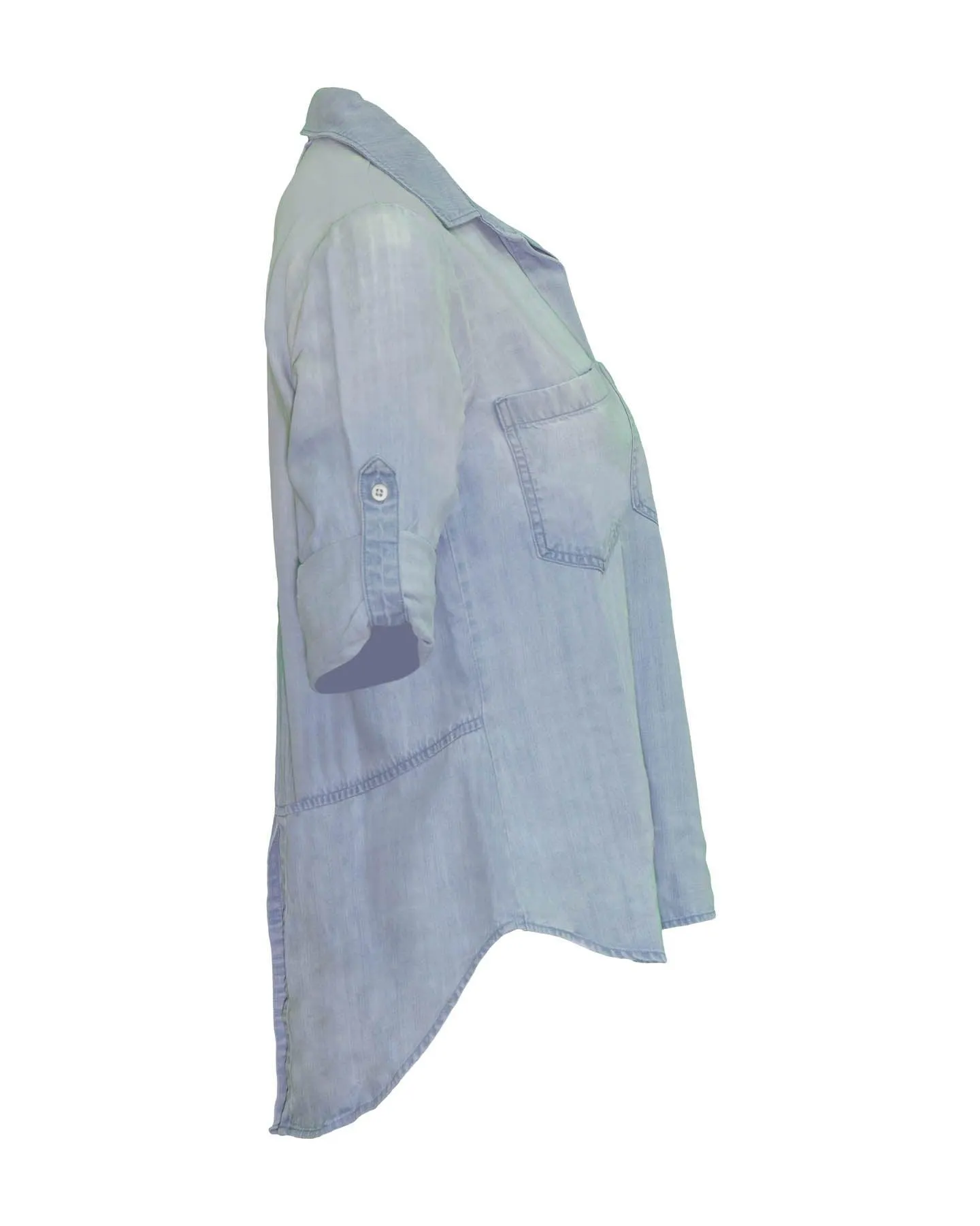 Split Back Button Down Shirt