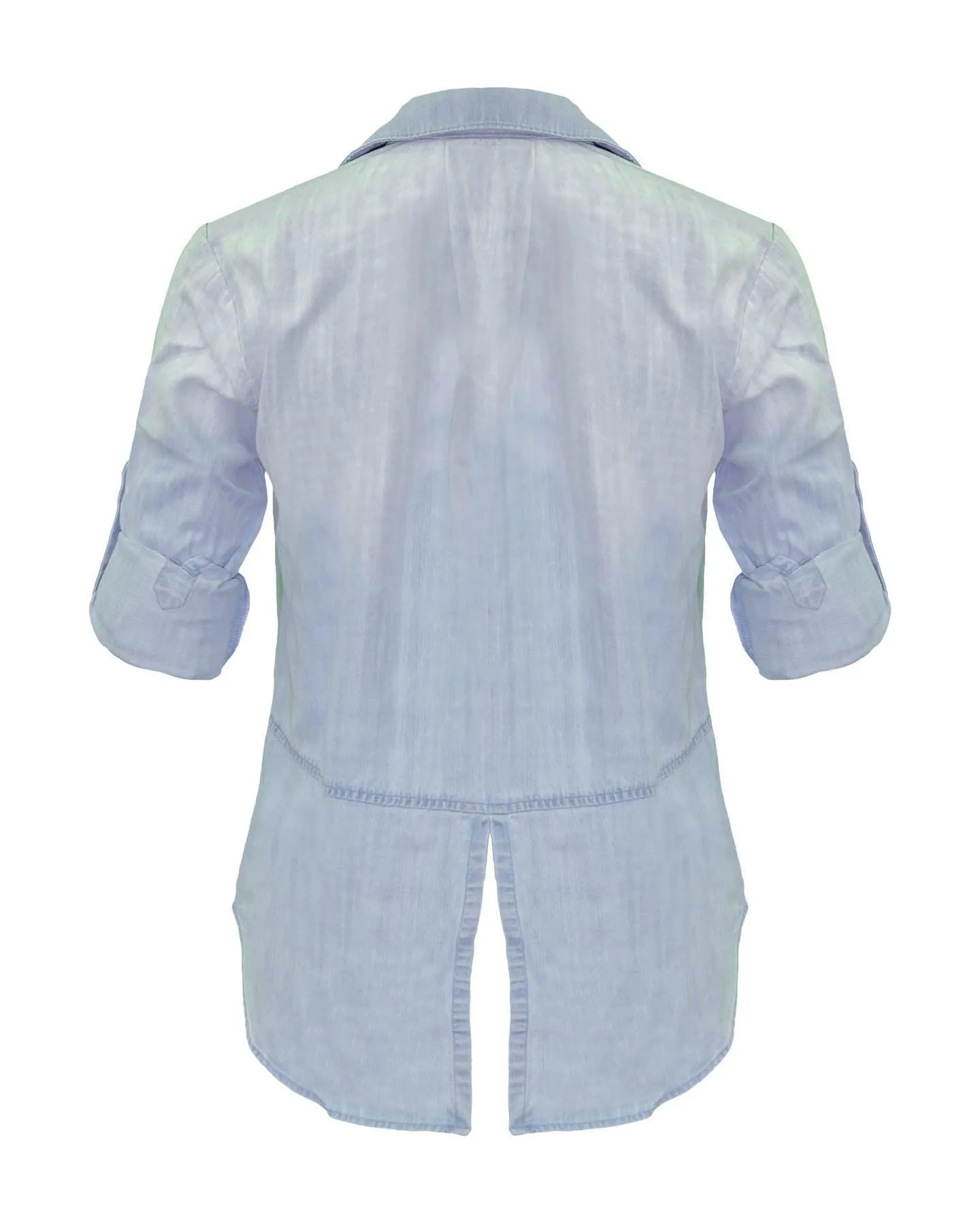 Split Back Button Down Shirt