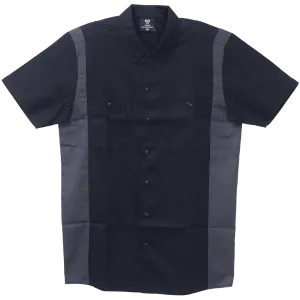 Vance - Men's Work Shirts Black with Grey sides