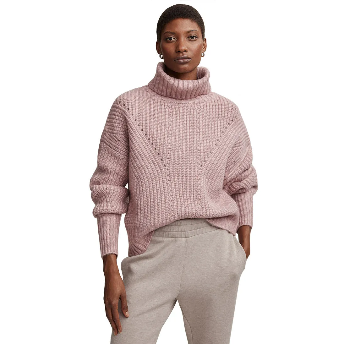 Varley Rogan Cropped Knit Womens Sweater