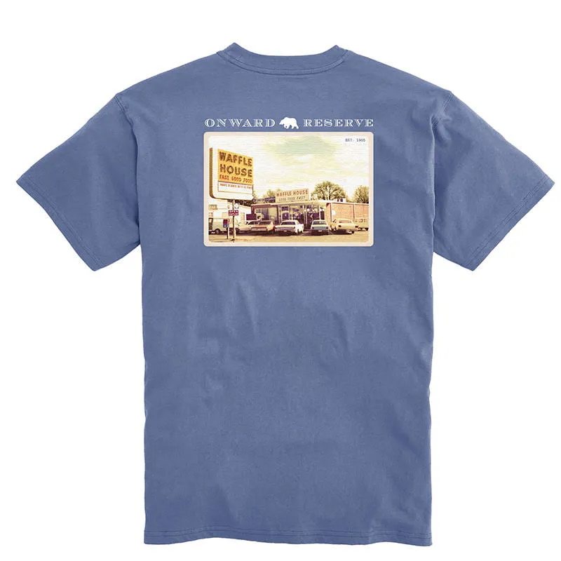 WaffleHousePostcard Tee - Washed Blue