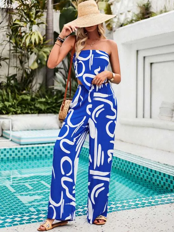 Women's Style Elegant Fashion Printed Vacation Suit
