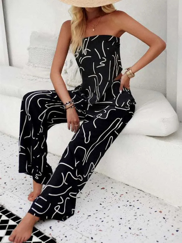 Women's Style Elegant Fashion Printed Vacation Suit
