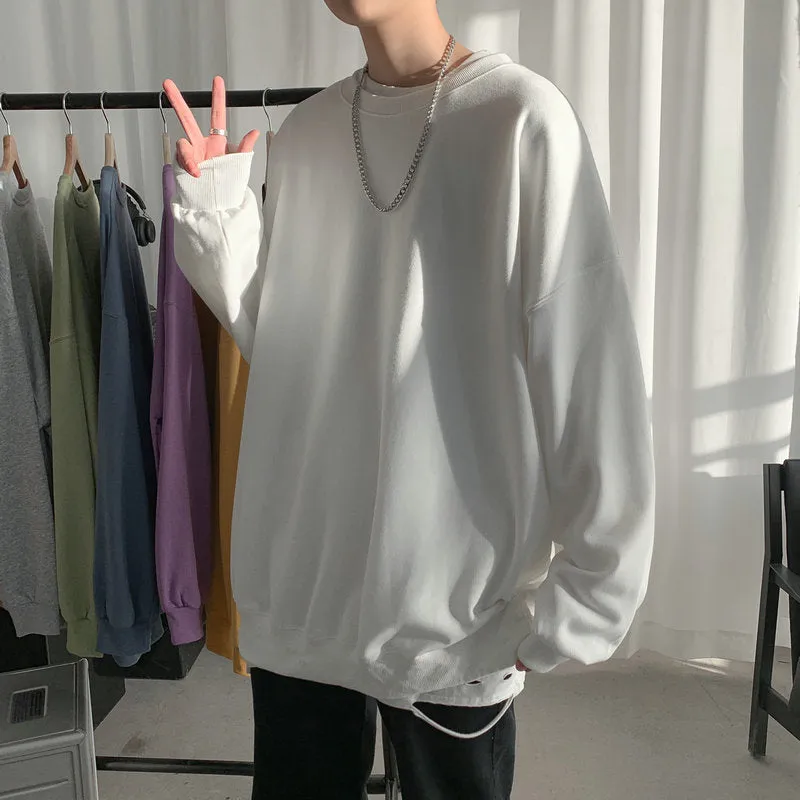 xiangtuibao Hoodies Sweatshirt Mens Black White Hip Hop Punk Pullover Streetwear Casual Fashion Clothes Mens Oversized Korean Harajuku