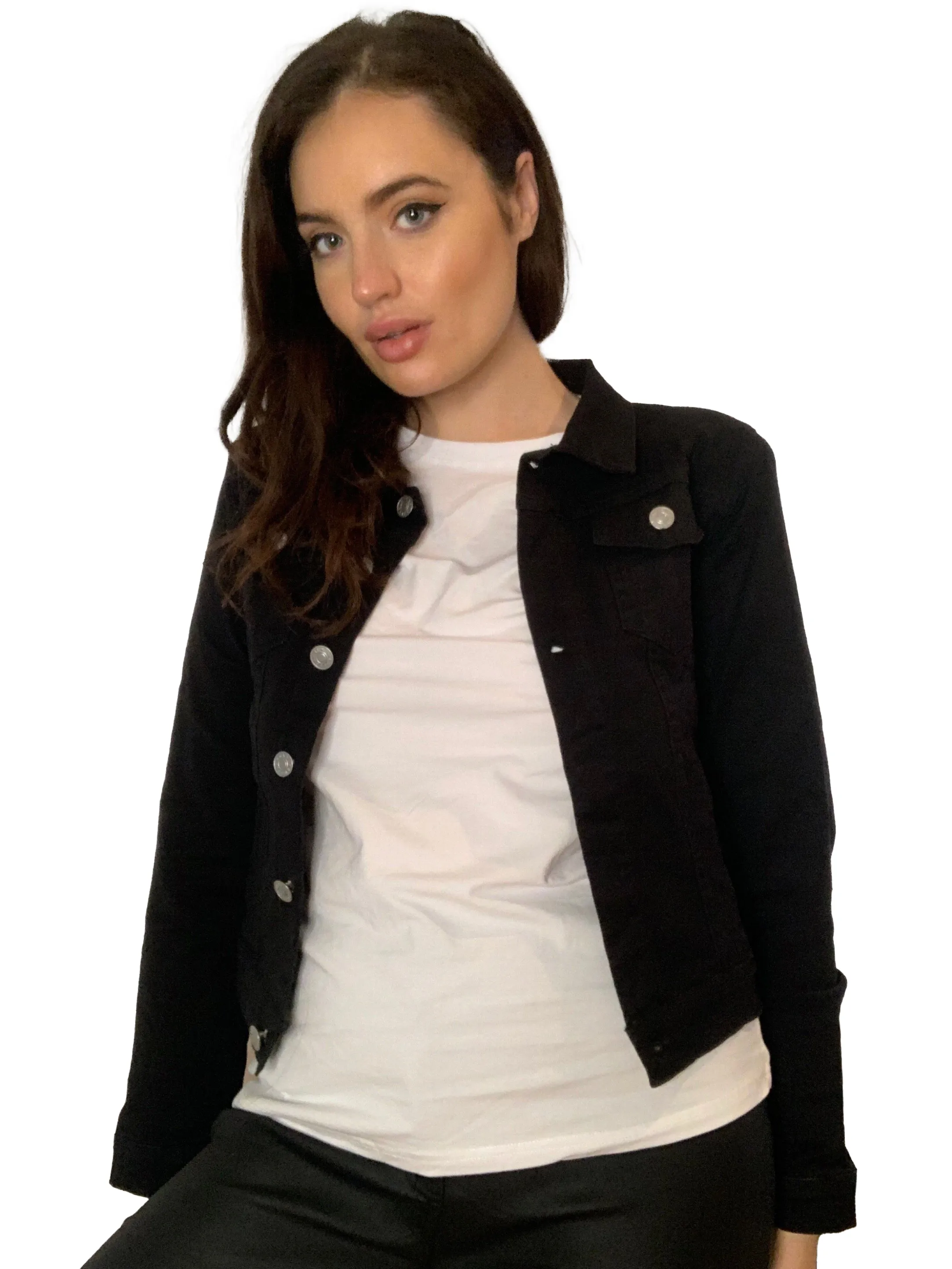 Zoey Black Denim Jacket