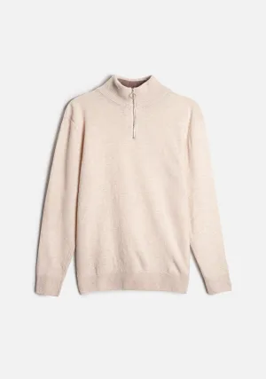 Zurich HZ Sweater Ivory - Light Brown